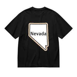 Nevada Map Graphic Tee - Black